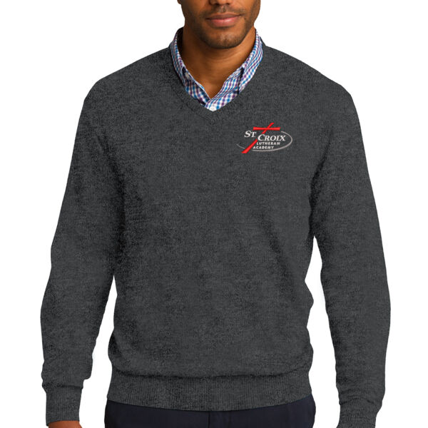 Port Authority V-Neck Sweater - Embroidered Logo Thumbnail