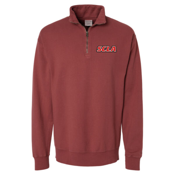 Comfort Wash by Hanes - Garment-Dyed Quarter-Zip Sweatshirt - Embroidered Logo Thumbnail