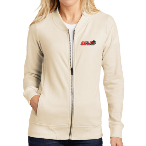 Sport-Tek Ladies Lightweight French Terry Bomber - Embroidered Logo Thumbnail