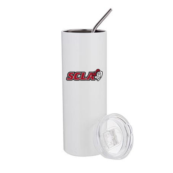 20oz Stainless Steel Tumbler w/Straw&Lid - Sublimated Logo Thumbnail
