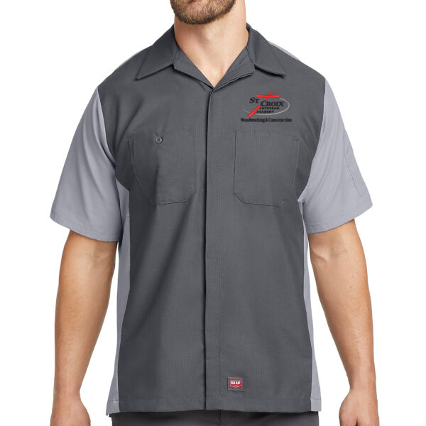 Red Kap Short Sleeve Ripstop Crew Shirt - Embroidered Logo Thumbnail