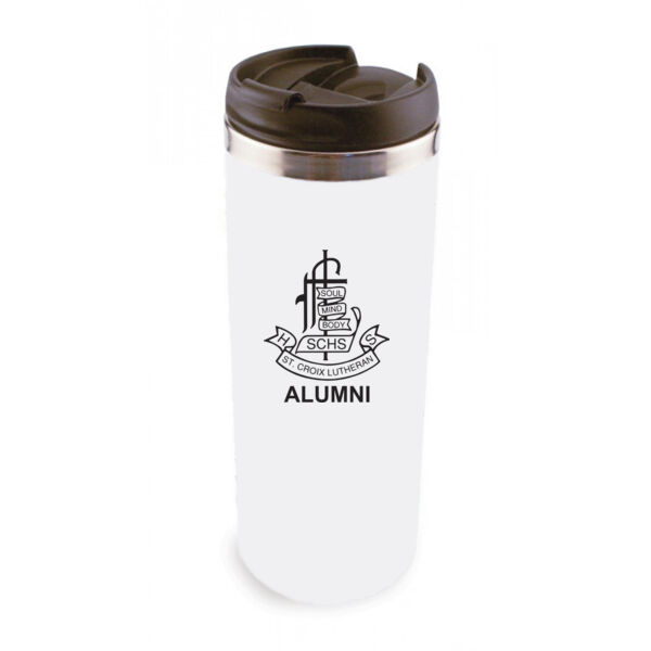 14oz Stainless Steel Tumbler w/ Lid - Sublimated Logo Thumbnail
