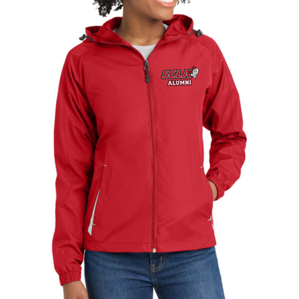Sport-Tek® Women's Colorblock Hooded Raglan Jacket - Embroidered Logo Thumbnail