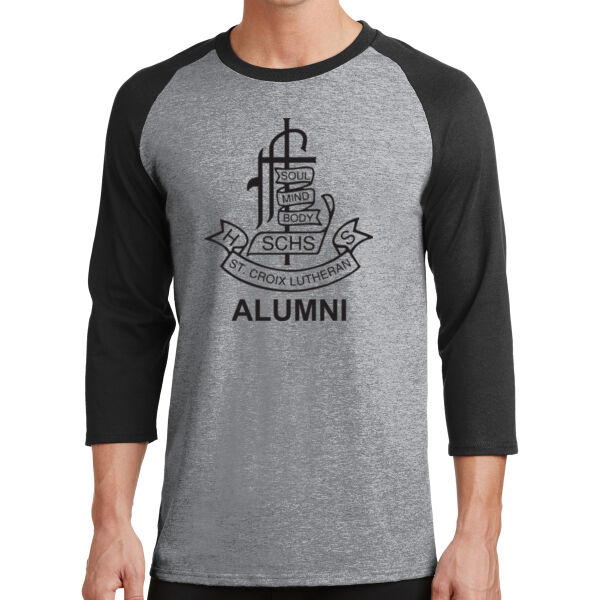 Port & Co™ Core Blend 3/4-Sleeve Raglan Tee - Printed Logo Thumbnail