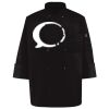 Ten Pearl Button Black Chef Coat Thumbnail
